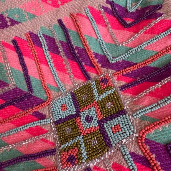 America & Beyond Summer Beaded Embellished Tote Bag - Picture 8 of 10